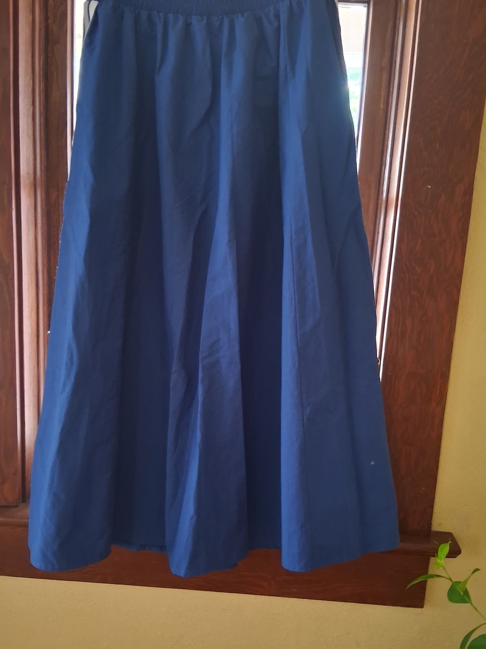 Anthropologie Navy A-Line Full Skirt